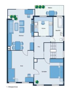 Illustration 1.OG Vorderhaus