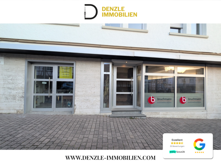 Schaufensterfront beider Gewerbeflächen