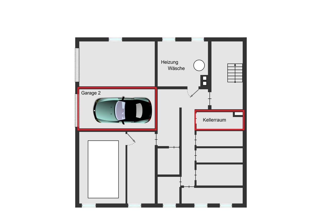 Grundriss Garage-Keller